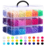 Simetufy 42 Colors Pony Beads, 750Pcs Rainbow Plastic Beads for Bracelet Making Hair Braiding DIY Crafts Kandi Jewelry Key Chain