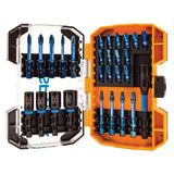 Spyder 28-Piece Nutdriver, Screwdriver, and Impact Driver Bit Kit, Mach-Blue Plating, IMPACTive Alloy Tool Steel Torsion Zones