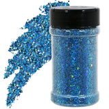 TORC 4 OZ Teal Blue Holographic Glitter 4 Ounce Mix Chunky Glitter Bulk for Resin Craft Cosmetic Art Festival Decoration