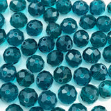 Jmassyang 300PCS 6mm Crystal Glass Beads Faceted Briolette Spacer Beads with Hole for DIY Jewelry Making Bracelets Necklaces Ear