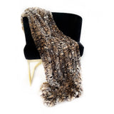 Plutus Natural Leopard Sharpei Faux Fur Luxury Throw Blanket 90In X 90In