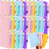 Sayglossy 25 Sets Small Notebook with Pen Bulk 5.6'' x 3.7'' Mini Notebooks and Pens Leather Pocket Journals A6 Ruled Notebooks