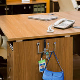 5.25 Silver Contemporary Over The Door Rotating Hooks