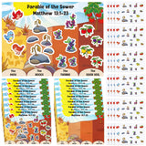 Marspark 24 Set Parable of the Sower Scene Stickers Vbs Bible Story Crafts Visual Aid for Sunday School DIY Project Supplies Chr
