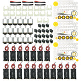 EUDAX 18 Set DC Motors Kit,Mini Electric 1.5-3V 24000RPM Hobby Motor with 252Pcs Plastic Gears,2 x AA Battery Holder ,Wires for