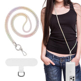 MoKo Universal Phone Lanyard, Metal Cell Phone Chain Crossbody Strap Anti-Theft Detachable Women Cellphone Lanyards Around The N