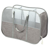 Collapsible Laundry Baskets with 3 Compartment, 150L Tear-proof Pop Up Hamper, Foldable Laundry Basket with Tote Handles, Dirty