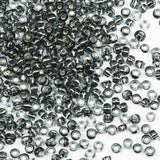 4mm Gray Silver Lined Seed Beads for Jewelry Making 200 Grams About 3380pcs,6/0 Glass Craft for Making Earrings, Bracelets, Pend