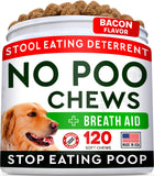 STRELLALAB No Poo Treats for Dogs - Coprophagia Stool Eating Deterrent - Digestive Enzymes - Gut Health & Immune Support - Stop