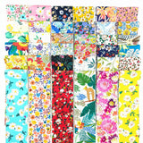 36pcs Fat Quarter BundlesCotton Jelly Roll Easter Fabric Strips for Quilting Crafting Precut Patchwork for Sewing DIY Crafts(Flo