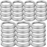 44Pcs Regular and Wide Mouth Canning Jar Rings, Mason Jar Replacement Metal Rings or Durable & Rustproof Tinplate Metal Bands for Mason Jars