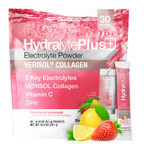 Hydralyte Verisol Collagen Packets with Electrolytes, Hydration Packets with Collagen for Women and Men, Electrolytes Powder wit