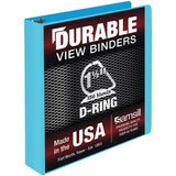 Samsill Durable 1.5 Inch Binder, Made in The USA, D Ring Binder, Customizable Clear View Cover, Sky Blue, Holds 350 Pages