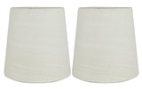 Meriville Set of 2 Eggshell Linen Clip On Chandelier Lamp Shades, 4-inch by 5-inch by 5-inch