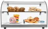 KoolMore DC2C 22 Commercial Countertop Bakery Display Case with Front Curved Glass and Rear Door 1.5 cu. ft.