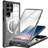 Hekodonk for Samsung Galaxy S22 Ultra Case Glitter,Compatible with MagSafe[Built-in Tempered Glass Screen Protector & Camera Len
