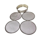 CHILLATAI Stainless Steel Interchangeable Sieves Set/Flour Sieve/Food Strainers Sets of 4 Different Size Sieves