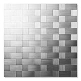 Yipscazo 10-Sheets Peel and Stick Backsplashes for Kitchen, Stick on Backsplash Stainless Steel Metal Tiles for Kitchen Walls, S