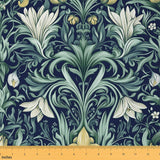 Erosebridal Garden Women Floral Beige Green Flowers Fabric by The Yard 1 Yard | Leaves Rustic Upholstery Fabric for Chairs Botan