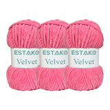 Estako Velvet (3- Skeins Pack) Chenille Blanket amigurumi Yarn for Crocheting and Knitting Super Bulky 3x100 gr (3x132 yds) (133