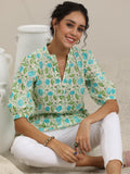 Libas Women'S Cotton Floral Regular Kurti (29615 Off White Off White L