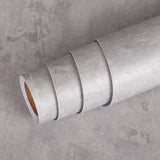 Livelynine 15.8X394 Light Grey Concrete Wallpaper Peel and Stick Modern Living Room Waterproof Contact Paper for Countertops Tex