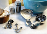 Rsvp International Endurance Kitchen Collection Measuring Spoons, Dishwasher Safe, Teardrop, 5 Piece, Stainless Steel