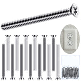 Ripeng 100 Pieces Extra Long Outlet Screws Machine Long Electrical Outlet Screws Device Mounting Electrical Extender for Fix Won