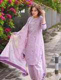 Anni Designer Women'S Rayon Blend Hand Block Printed Straight Kurta With Pant & Dupatta (Ragsri-Purple-Nw_5Xl_Purple_Xxxxx-Large),Purple,5XL,,,