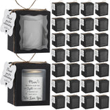 ReliThick 50 Set Candle Gift Box Transparent Gift Packaging Box for 4-10 oz Candles 50 Paper Thank You Tag for Christmas Wedding