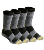 Dickies MenS Kevlar Reinforced Steel Toe Crew Socks, Available In LXl (2, 4 Pairs), Black (4 Pairs), Large