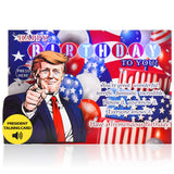 Talking Birthday Card with President Real Voice & Light, Funny Music Happy Birthday Cards for Women Men, Presidential Theme Musi