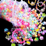 1 Lb Kawaii Acrylic Beads Set, DIY Bulk Pack, Cute Plastic Charm Beads for Bracelet Phone Keychain Making 111 (1Lb)