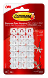 Command 17026 Decorating, White, 20 (17026ES) 20PK Clip/Comm Adhesive, Clear