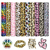 Tintnut Colorful Leopard Heat Transfer Vinyl, 10 Pcs 12x10in Iron on Vinyl