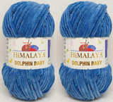 Himalaya Dolphin Baby Yarn Knitting Yarn 2 Skeins 264 Yards 2x100gram Super Bulky Baby Blanket Yarn (80341)