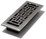 Decor Grates AJH310-NKL 3-Inch by 10-Inch Oriental Floor Register, Brushed Nickel