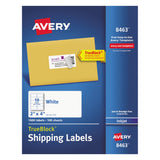 Avery Printable Shipping Labels with Sure Feed, 2 x 4, White, 1,000 Blank Mailing Labels (8463)