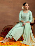 Libas Women'S Silk Blend Kurta Set (Gs924_Sea Green Sea Green S