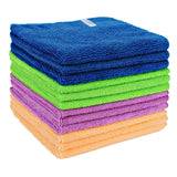 INFOK Microfiber Cleaning Cloth 12 Pcs Premium Microfiber Towels, Highly Absorbent, Reusable Household Cleaning Supplies for