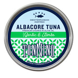 Tonnino Tuna Fish Albacore - Premium chunk in olive oil with Garlic & Herbs - Pack of 12 - Alternative to Salmon - Protein Snack