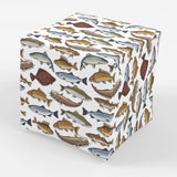 Stesha Party Fishing Gift Wrap Fish Wrapping Paper Men Folded Flat 30 x 20 Inch 3 Sheets