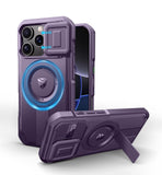 Dexnor for iPhone 16 Pro Case with Slide Camera Cover & Adjustable Kickstand, Magnetic Rugged Shockproof Bumper Cases Heavy-Duty