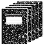 Mzj.Office Marble Composition Notebooks, Wide Ruled, 5Pack_100 Sheets