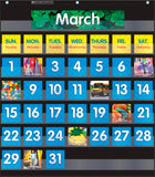 Monthly Calendar Pocket Chart with Cards, Black