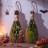 Hotop 2 Pack Scented Cinnamon Brooms Mini Witch Brooms 9x4 Inch, Green