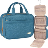NISHEL Travel Toiletry Bag for women, Portable Hanging Organizer for Travel-Sized Shampoo, Conditioner, Brushes Set, Makeup Acce