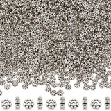SOFPLATE 1 Box 1000Pcs 4.5mm Flower Spacer Beads Silver Daisy Metal Bead Bulk Tibetan Antique Alloy Mini Snowflake Rondelle Loos