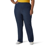 chic classic collection womens Plus Stretch Elastic Waist Pullon Pant Jeans, Original Stonewash Denim, 26 US