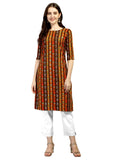 Wedani Women Crepe Printed Kurti (Krt483) (Medium Yellow),Yellow,M